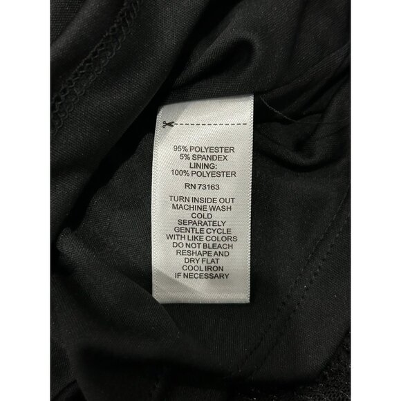 Cable & Gauge Sleeveless Black Sequin Mock Neck Top Size Large Keyhole Back - Picture 8 of 9